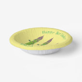 かわいいアスパラガスの野菜トリオ漫画 ペーパーボウル (傾斜あり)