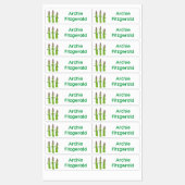 かわいいアスパラガス野菜の漫画パーソナライズされた ラベル (シート)