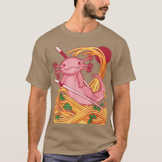 かわいいアソロテルサラマンダー食べラーメン日本ののFo Tシャツ
