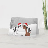 かわいいアッピーホリデーズアパロオサホースクリスマス シーズンカード (裏面)