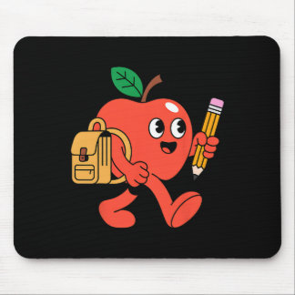 かわいいアップルが学校に戻る マウスパッド