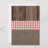 かわいいアップルのテーマパーティーの招待 招待状 (裏面)