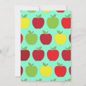 かわいいアップルキッズ1st誕生日パーティーフルーツ 招待状 (裏面)