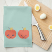 かわいいアップルキッチンタオル キッチンタオル (四つ折り)