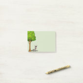 かわいいアップルツリー漫画ロバのノート ポストイット (デスク上)