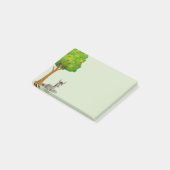 かわいいアップルツリー漫画ロバのノート ポストイット (アングル)