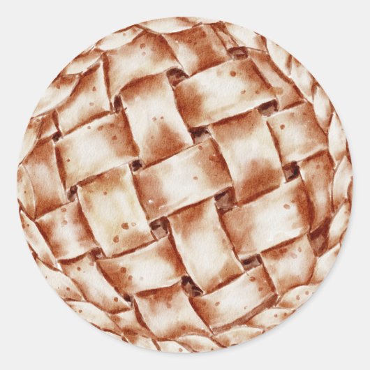 かわいいアップルパイ好き ラウンドシール (正面)