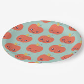 かわいいアップルパターン紙プレート ペーパープレート (アングル)