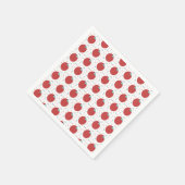 かわいいアップルピッキング誕生日パーティー紙吹雪 スタンダードカクテルナプキン (角)