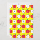 かわいいアップルフルーツキッズ1st誕生日パーティー秋 招待状 (裏面)