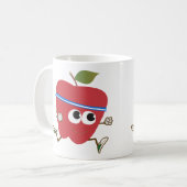 かわいいアップルランナー コーヒーマグカップ (正面左)