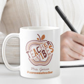 かわいいアップル先生ありがとう感謝カスタム コーヒーマグカップ