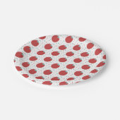 かわいいアップル紙吹雪誕生日パーティー ペーパープレート (アングル)