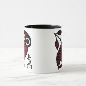 かわいいアテナイのフクロウの硬貨の古代ギリシャ人 マグカップ (中央)