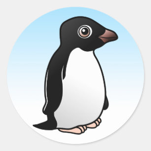 かわいいアデリーペンギン ラウンドシール