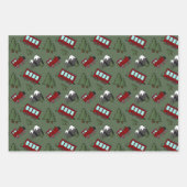 かわいいアドベンチャートレイン ラッピングペーパーシート (正面)