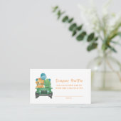 かわいいアドベンチャー恐竜おむつラッフル 名刺 (スタンド正面)
