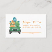 かわいいアドベンチャー恐竜おむつラッフル 名刺 (正面)