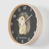 かわいいアナグマの愛好家 壁時計 (傾斜)