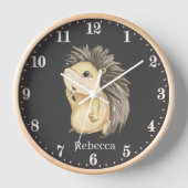 かわいいアナグマの愛好家 壁時計 (正面)