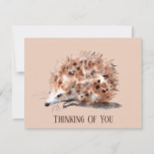 かわいいアナグマ好きが、あ考えるなたに気持ちを加える ノートカード (正面)