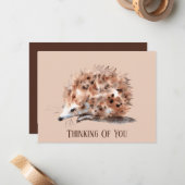 かわいいアナグマ好きが、あ考えるなたに気持ちを加える ノートカード (正面/裏面インサイチュ)