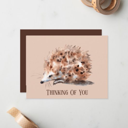 かわいいアナグマ好きが、あ考えるなたに気持ちを加える ノートカード (正面/裏面インサイチュ)