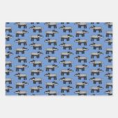 かわいいアナグマ ラッピングペーパーシート (正面3)