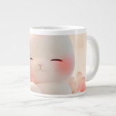 「かわいいアニマルコーヒーマグ – かわいい赤面猫デザイン» ジャンボコーヒーマグカップ (正面右)