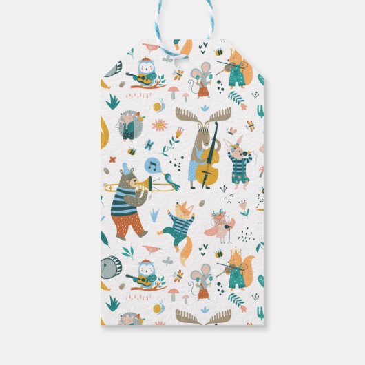 かわいいアニマルズバンド誕生日 ギフトタグ (裏面)