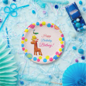 かわいいアニマルタワー誕生日紙プレート ペーパープレート (パーティー)