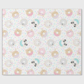かわいいアニマルドーナツ包装紙 ラッピングペーパー (フラット)