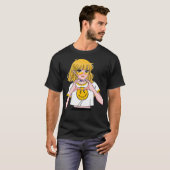 かわいいアニメかわいいハート愛する Tシャツ (正面フル)