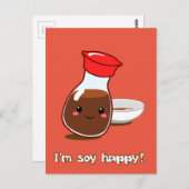 かわいいアニメしょうゆ「私はしょうがうれしい!」 ポストカード (正面/裏面)