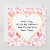 かわいいアニメすしプリンのバレンタインデー 招待状 (裏面)