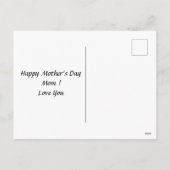 かわいいアニメとハッピーマザーズデイデザイン シーズンポストカード (裏面)