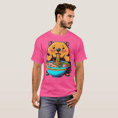 かわいいアニメのウォムバットラーメン Tシャツ (正面フル)