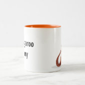 かわいいアニメのカンガルーとベビー ツートーンマグカップ (中央)