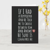 かわいいアニメのカード ユーモア 彼女へのおもしろいプレゼント 女性向け カード (黄色い花)