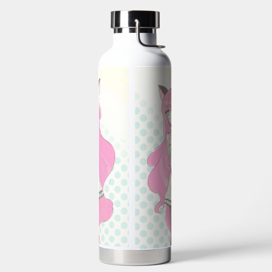 かわいいアニメのキャットガール女神ウォーターボトル ウォーターボトル (左面)