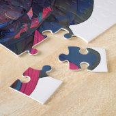 かわいいアニメのキャットガール ジグソーパズル (側面)