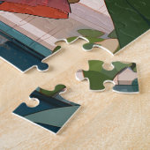 かわいいアニメのキャットガール ジグソーパズル (側面)