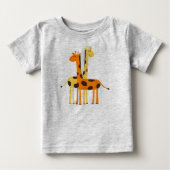 かわいいアニメのキリン ベビーTシャツ (正面)