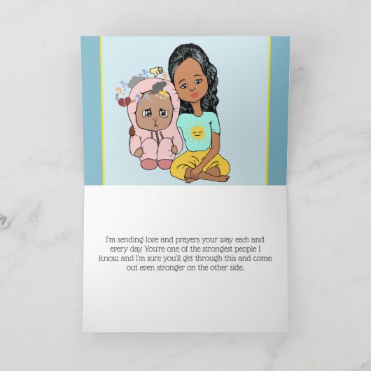 かわいいアニメのクマが友だちの詩をじきに楽しむ カード (内部)