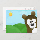 かわいいアニメのクマ写真爆弾 ポストカード (正面/裏面)