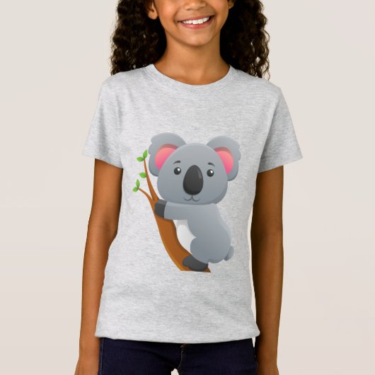 かわいいアニメのコアラ・ベア Tシャツ (正面)