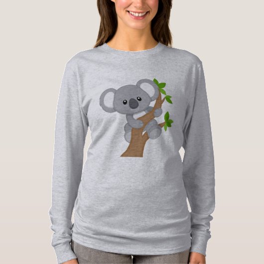 かわいいアニメのコアラ・ベア Tシャツ (正面)