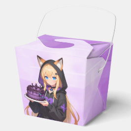 かわいいアニメのドラゴン娘の誕生日パーティーのお礼 フェイバーボックス