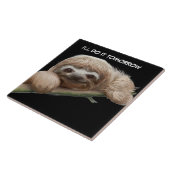 かわいいアニメのナマケモノ タイル (側面)