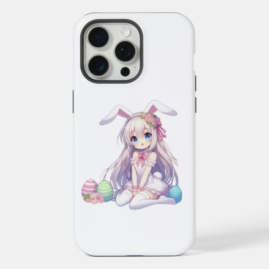 かわいいアニメのバニーイースター iPhoneケース (裏面)